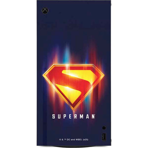 Superman 2025 Energy Shield Neon Emblem XBox Series X Digital Edition Console Skin
